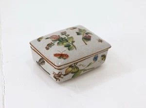 India Jane Porcelain Butterfly Dragonfly Trinket Box Pot Lovely Condition! - Picture 1 of 10