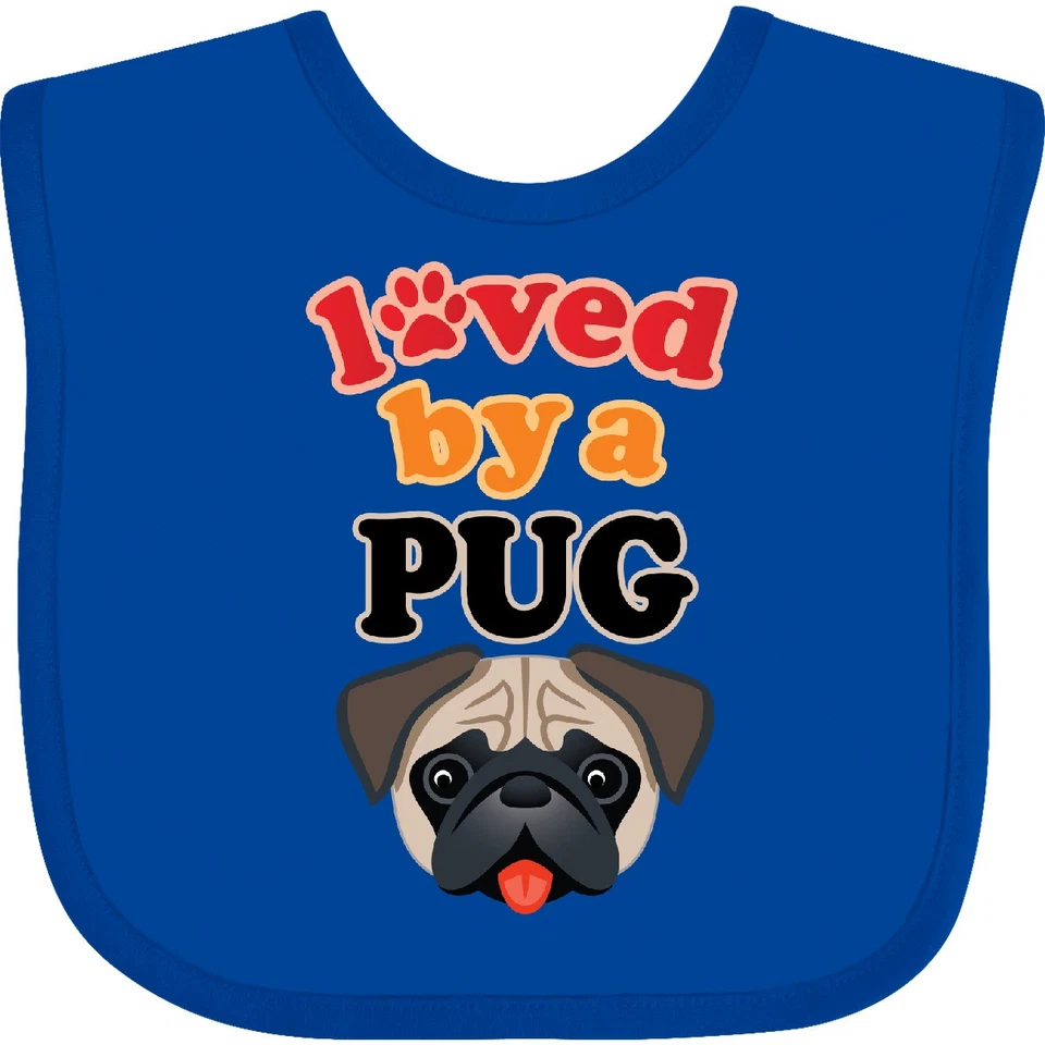 Inktastic Pug Amante del Perro Bebé Babero Cachorro Mamá Mamá Mascotas Ropa Infantil Foto 1 de 1