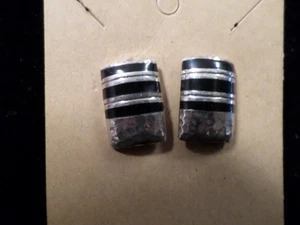 Pendientes de ónix de plata de ley - Imagen 1 de 3