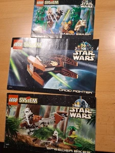 Lego 3 Bauanl. Star Wars 7128 7121 7111 Speeder Bikes, Droid Fighter, Nabooswamp - Bild 1 von 4