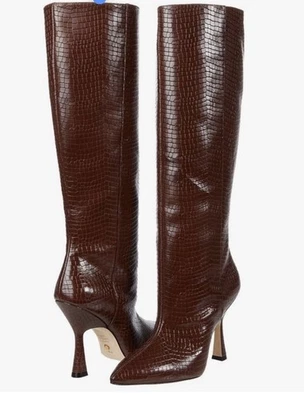 Botas Stuart Weitzman Marrón Tacón Partón Talla 8.5 Foto 1 de 4