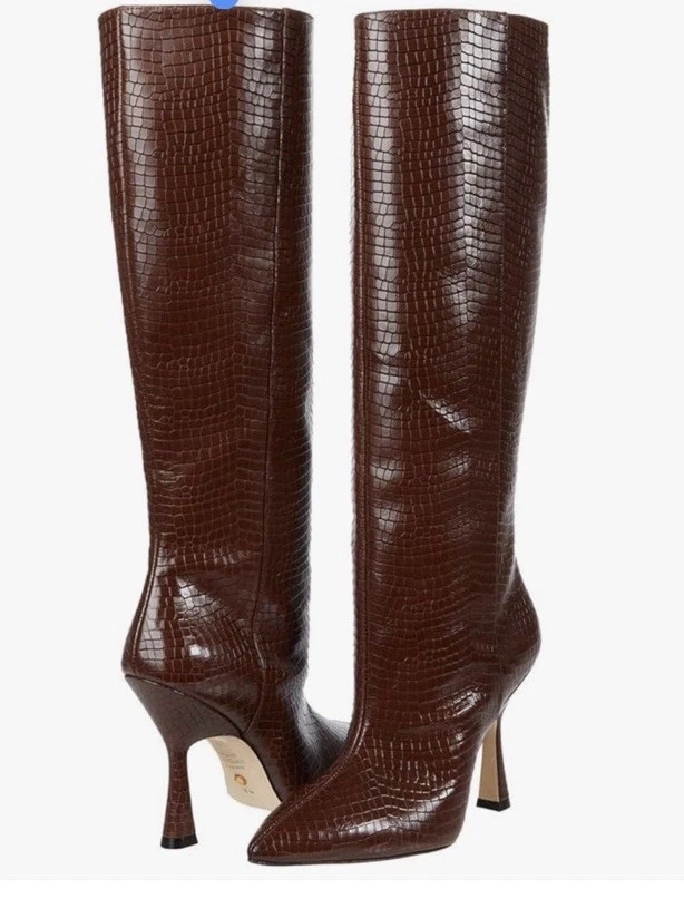 Botas Stuart Weitzman Marrón Tacón Partón Talla 8.5 Foto 1 de 4