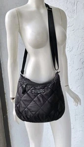 Vera Bradley schwarze gefütterte gesteppte Umhängetasche Handtasche Tasche Medium  - Bild 1 von 9