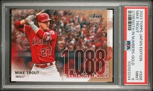 Mike Trout PSA 9 TOPPS 2023 JAPAN EDITION STRENGTH IN NUMBERS GOLD ANGELS # /25  - Picture 1 of 2
