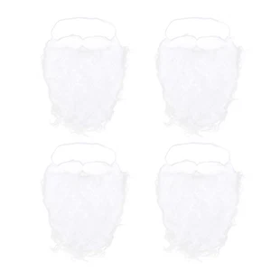 4pcs Simulation Christmas White Beard Party Cosplay Santa Claus Creative Beard - Picture 1 of 12
