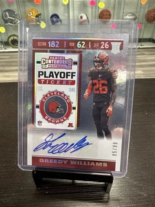 2019 Panini Contenders Football Greedy Williams Playoff Ticket Rookie Auto /99 A - Picture 1 of 2