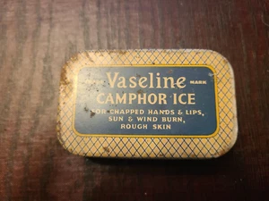 Vaselina vintage canfora ghiaccio latta vuota, USA - Foto 1 di 2