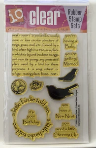VTG ~ Impression Obsession Rubber Clear Stamps ~ CL194 a Little Birdie (BN) - Picture 1 of 2