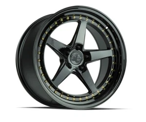 18x8.5 Aodhan DS05 5x114.3 +35 Black Rims (Set of 4) - Picture 1 of 3