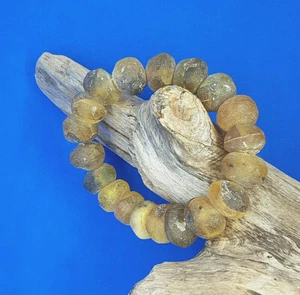 26,3 Gramm Baltischer Bernstein Honig Unregelmäßig Nicht Poliert Perlen Armband Mann/Frau - Bild 1 von 8