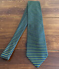 BROOKS BROTHERS MENS TIE GOLD, GREEN, AND NAVY BLUE STRIPE