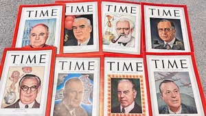 TIME MAGAZINE LOT OF 8  1944-45-46 - Picture 1 of 5