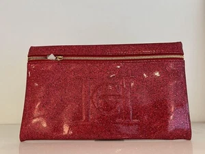 Carolina Herrera Make-up/Beutel Tasche rot glitzer Patent - Bild 1 von 1