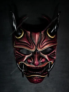 Oni Samurai Maschera Softair Demone Assassino Halloween Costume Cosplay BB Gun KK108 - Foto 1 di 8