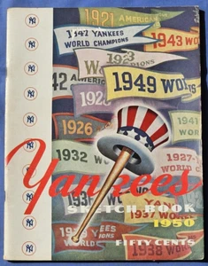 1950 NEW YORK YANKEES YEARBOOK SKETCH BOOK 1st YEAR DIMAGGIO BERRA WORLD SERIES - Picture 1 of 20