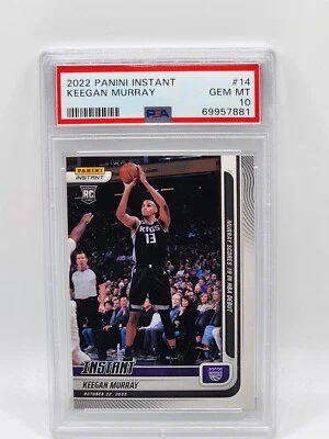 2022 Panini Instant #14 KEEGAN MURRAY PSA 10 RC Rookie Card Debut Kings QTY /364 - Image 1 of 2