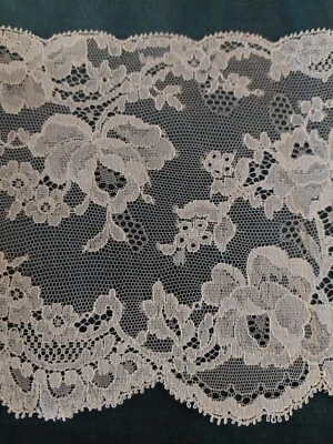 Weißer Calais Spitze 14 Cm Breite Nylon 140 Cm - Bild 1 von 4