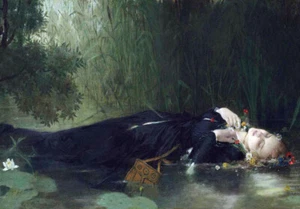 JEAN BAPTISTE BERTRAND * Ophelia * LARGE A3 SIZE QUALITY CANVAS PRINT - Picture 1 of 1