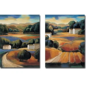 Montecito by Janine Clarke 2-pc Canvas Giclee Art Set (16 in x 12 in each) - Picture 1 of 1