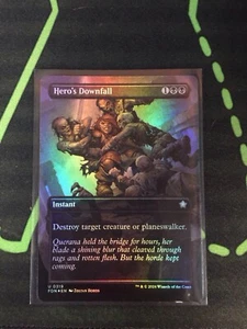 MTG Magic The Gathering Hero’s Downfall Foil Borderless Black Instant Commander - Picture 1 of 1