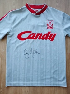 Hand Signed Ray Houghton Shirt - Liverpool FC Away 1988 / 1989 - Autograph - Picture 1 of 3