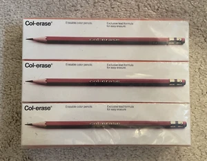 6 Boxes FABER CASTELL Col-erase Lead Erasable Pencil Boxes 20004 Blue 1276 - Picture 1 of 5
