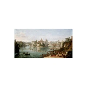 Stampa su Tela su Carta Poster o Quadro Gaspar Van Wittel The Tiber in Rome - Imagen 1 de 2
