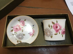 Royal Worcester Marissa Fine China Set Trinket Plate And Little Pot - Picture 1 of 4