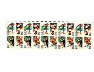 USA 20 Cent - 1984 Winter Olympics - Selling in Blocks of 4 Stamps - Picture 1 of 1