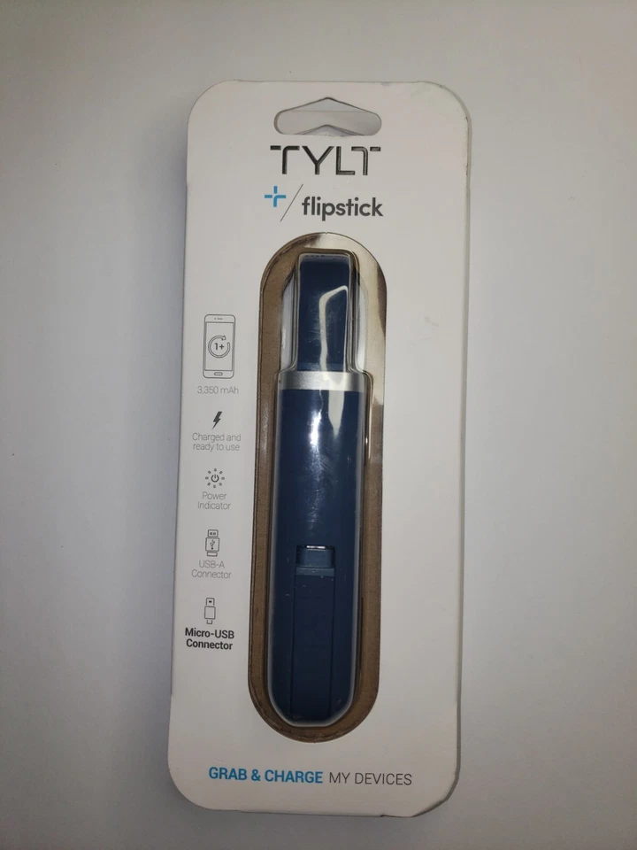 Banco de alimentación TYLT Flipstick 3350 mAh para cargador de batería de teléfono dispositivos micro USB Foto 1 de 2