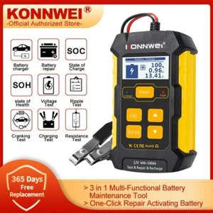 KONNWEI 3 in 1 Car Battery Charger Tester 12V 5-Amp Automatic Smart Pulse Repair - Picture 1 of 9