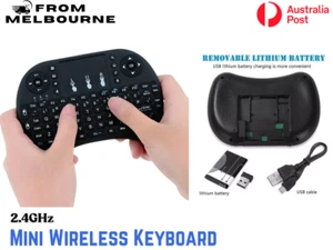 Mini Wireless Keyboard 2.4GHz Remote with Touchpad for Smart TV Android PC - Picture 1 of 11
