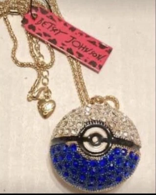 POKEBALL Pokémon Bola Collar Azul 3D Estrás Cristal Colgante Foto 1 de 4