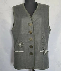 DE COLECCIÓN M & Q OKTOBERFEST DIRNDL GRIS TIROL CHALECO SIN MANGAS PARA MUJER: US10/EU38 - Imagen 1 de 8