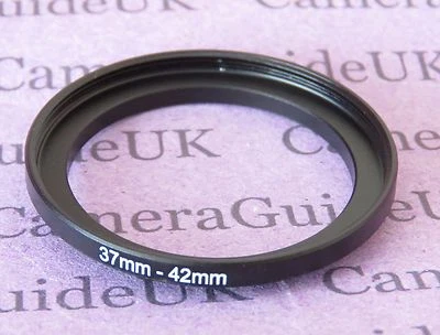 37mm to 42mm Male-Female Stepping Step Up Filter Ring Adapter 37mm-42mm - Image 1 of 2