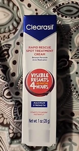 Clearasil Rapid Rescue Spot Treatment Cream 1oz 09/2024 NEW SEALED Free Shipping