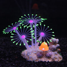 Silicone Glowing Artificial Fish Tank Aquarium Coral Water Plants Ornament Decor