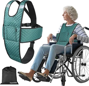 Wheelchair Seatbelt with Pocket Wheelchair Seat Belts for Adults Anti-Slip & Adj - Picture 1 of 12