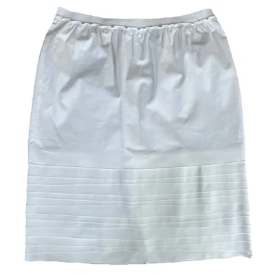 Falda RED VALENTINO en capas hasta la rodilla blanca para mujer talla US6 forrada Foto 1 de 4