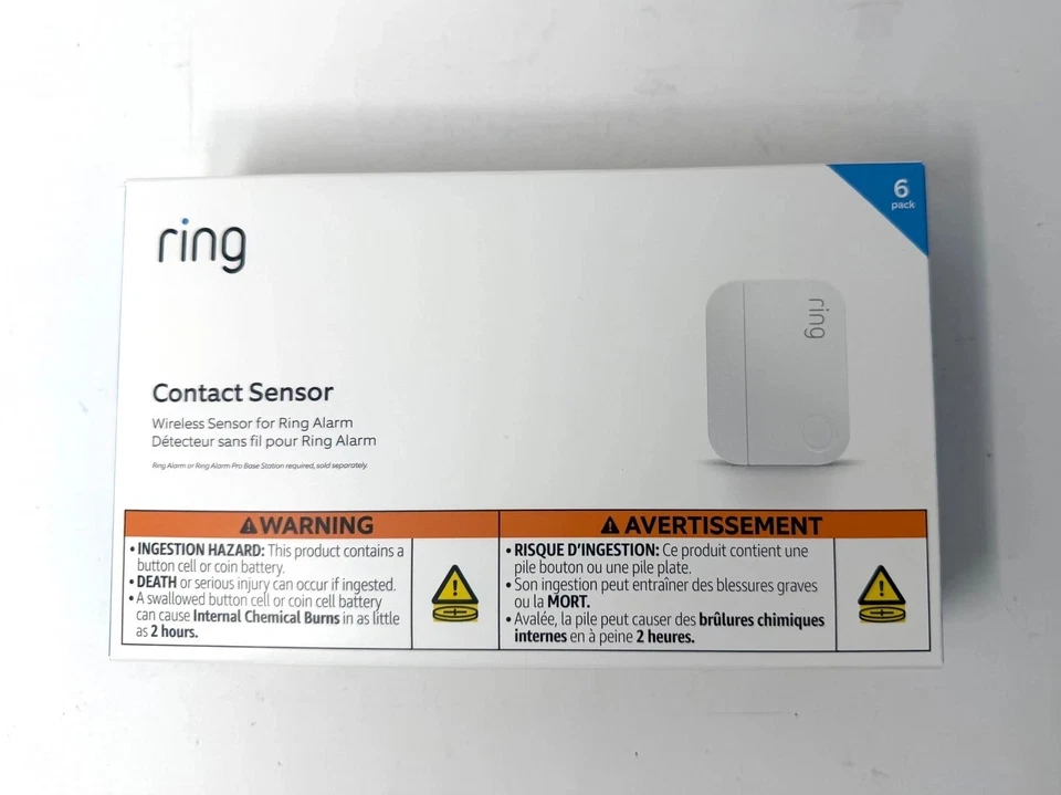 Anillo - Sensor de contacto de alarma (2ª generación) (paquete de 6) - Blanco 4SD6SZ-0EN0 NUEVO sellado Foto 1 de 4