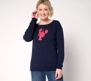 Maglione Belle by Kim Gravel Harbor Island Crepuscolare 3X Nuovo - Foto 1 di 1