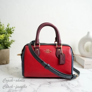Neu mit Etikett Coach CBM68 Mini Rowan Umhängetasche in Colorblock Signatur Canvas - Bild 1 von 11