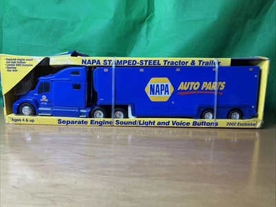 NIB 2002 Exclusive Napa Stamped Steel Tractor & Trailer Sealed Stamped Steel - Image 1 of 4