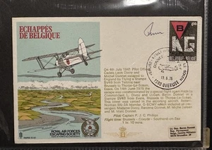 Belgium 1975 Royal Air Forces Escaping Society Flight Cover SIGNED 🔥 - Picture 1 of 1