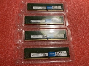 Qty 4 New Micron Crucial 4GB DDR4 PC4-2666V RDIMM ECC Server Memory RAM - 16GB - Picture 1 of 6