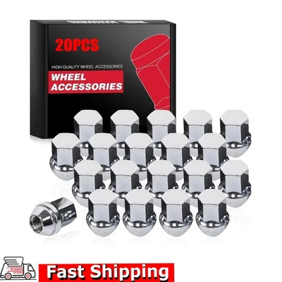 20PCS  Chrome Factory Style Lug Nuts 9/16-18 For 1994-2011 Dodge Ram 2500 3500 - Изображение 1 из 4