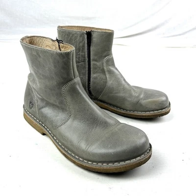 GRUNBEIN Botas con Cremallera Lateral Gris Cuero Zapatos Talla EU 40 EE. UU. 9 Mujeres Informales Foto 1 de 4