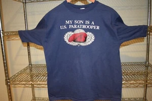Militär Vintage Single Stitch My Son is US Fallschirmjäger T-Shirt Medium kastig - Bild 1 von 5