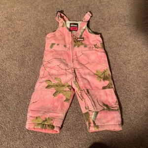 Bern Baby Mädchen Latzhose rosa grün Blatt Zweige Riemen Metallschnalle verstellbar 12M - Bild 1 von 4