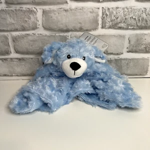Necessities Tendertyme Blue Swirl Puppy Dog Lovey Security Blanket 14" x 14" New - Picture 1 of 8